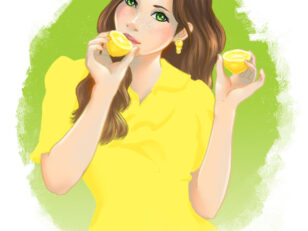 disegnare personaggi a colori lemon girl