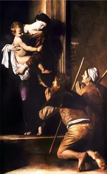 madonna dei pellegrini dipinta da Caravaggio