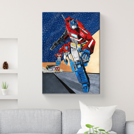 "Transformers Optimus rollout" Stampa Fine Art con telaio